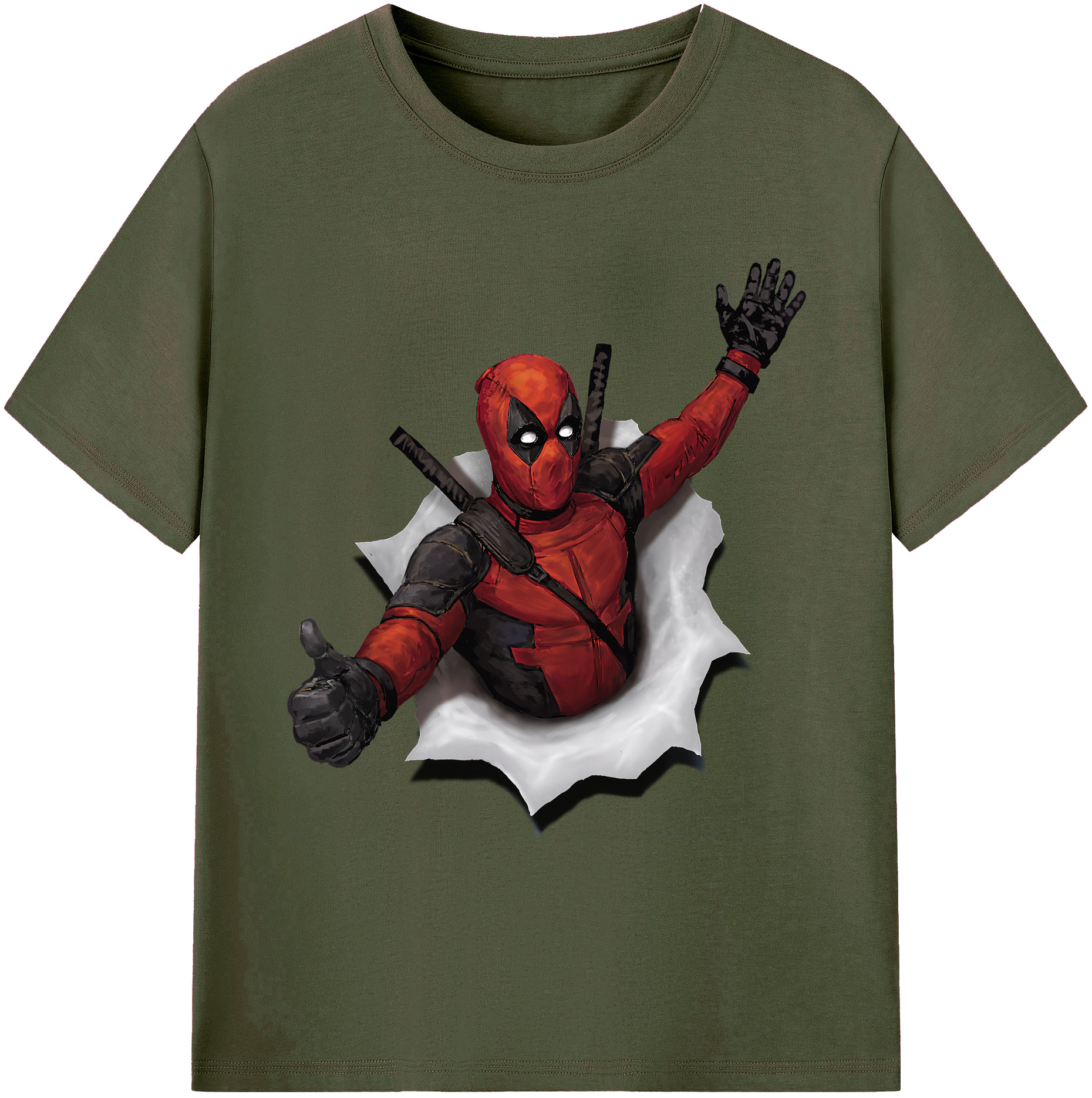 （画像用） Deadpool デッドプール 綿100％ メンズ半袖Tシャツ｜肌触りやわらか＆通気性